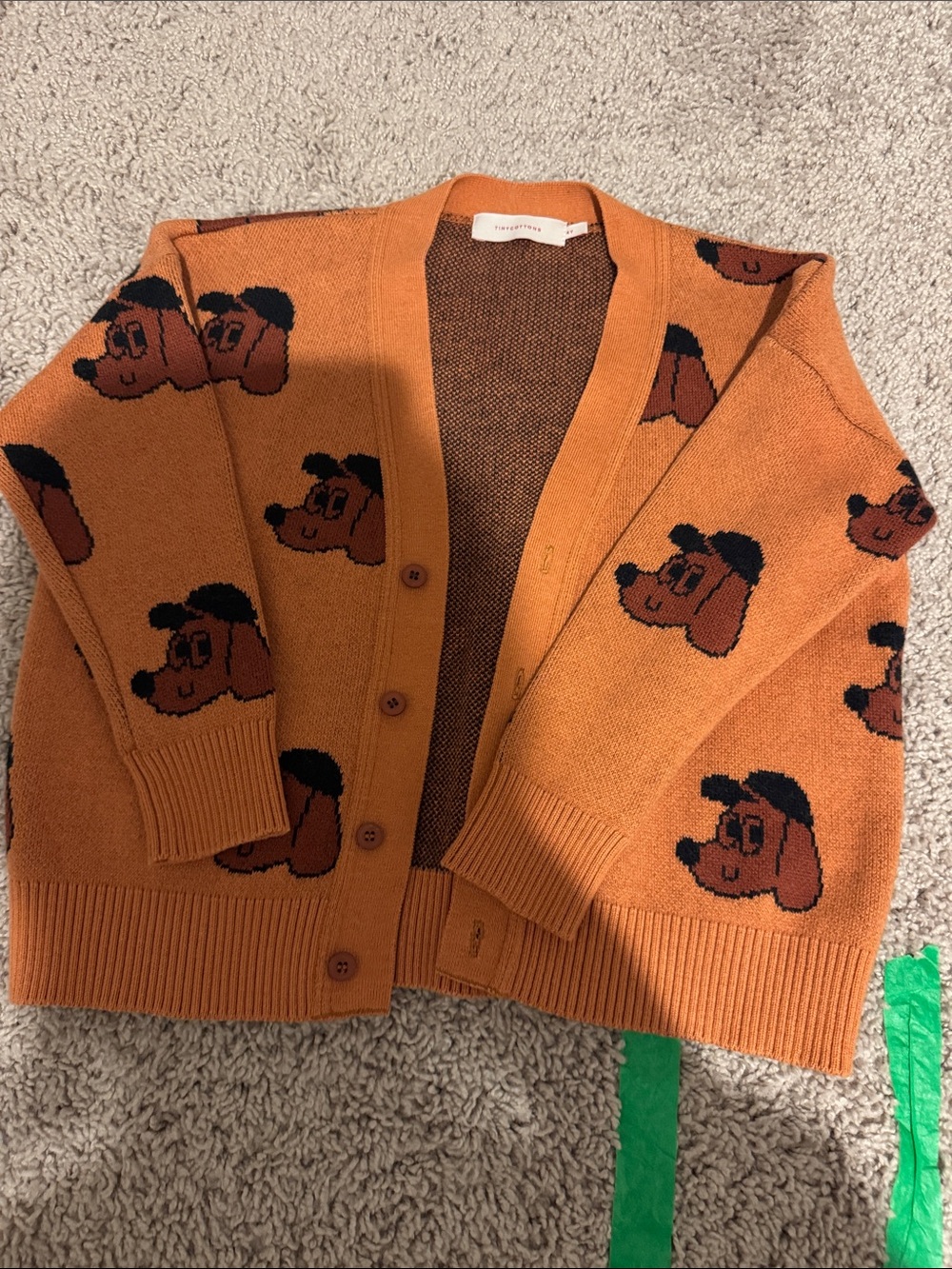 Tiny Cottons Dog-Print Cardigan